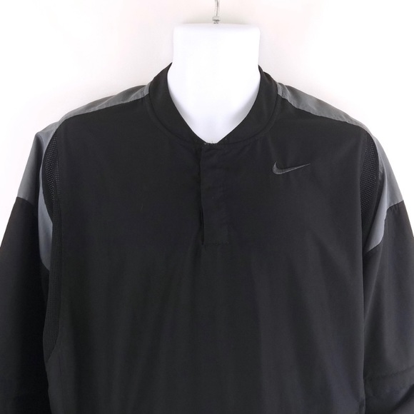NIKE Baseball Convertible Dugout Hot Jacket Black - Picture 3 of 6